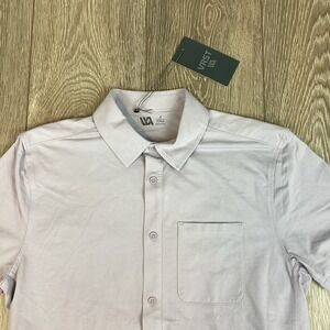 VRST mens small refined knit button down‎ purple stone NEW Shirt Long Sleeve